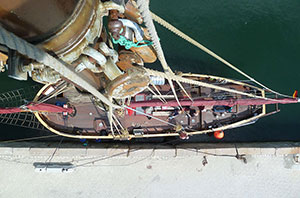Blick vom Mast auf die Zwillinge